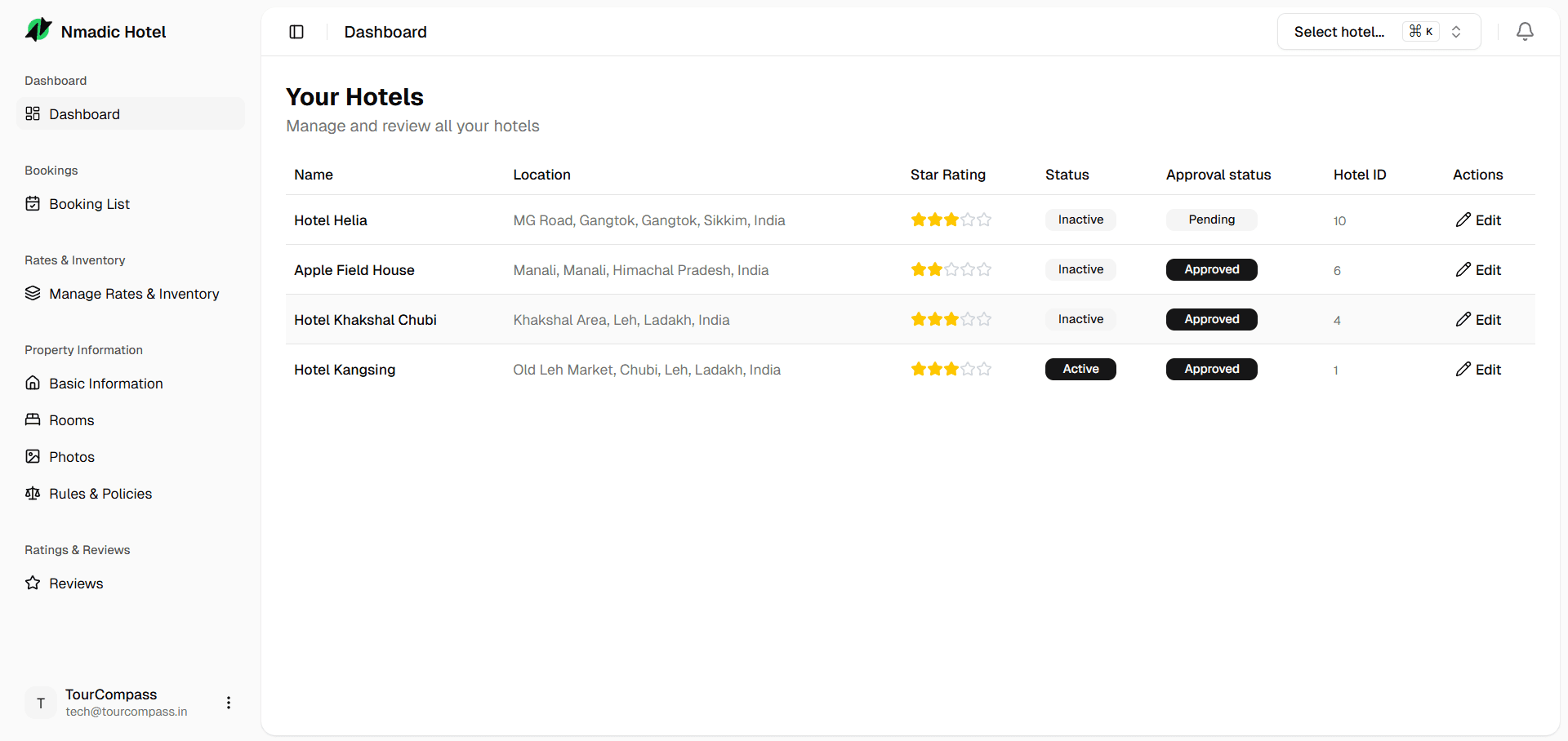 app screen